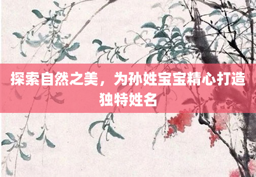 探索自然之美，为孙姓宝宝精心打造独特姓名