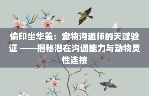 偏印坐华盖：宠物沟通师的天赋验证 ——揭秘潜在沟通能力与动物灵性连接