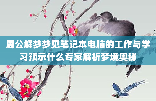 周公解梦梦见笔记本电脑的工作与学习预示什么专家解析梦境奥秘
