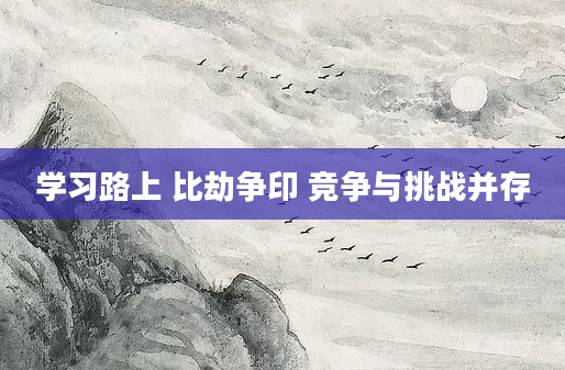 学习路上 比劫争印 竞争与挑战并存