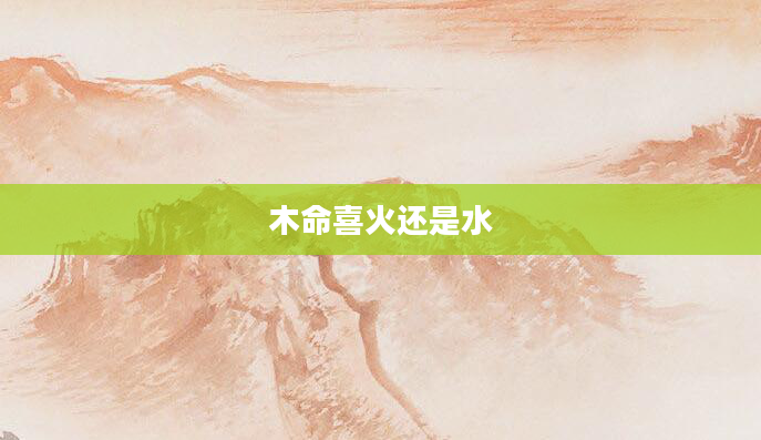 木命喜火还是水