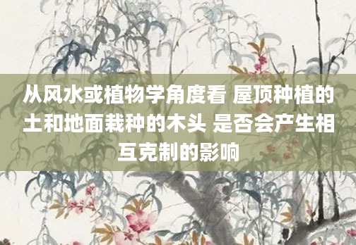从风水或植物学角度看 屋顶种植的土和地面栽种的木头 是否会产生相互克制的影响