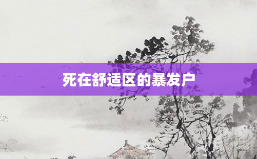 死在舒适区的暴发户