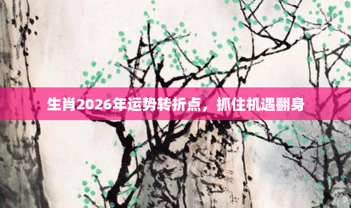 生肖2026年运势转折点，抓住机遇翻身
