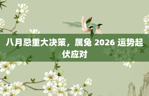 八月忌重大决策，属兔 2026 运势起伏应对