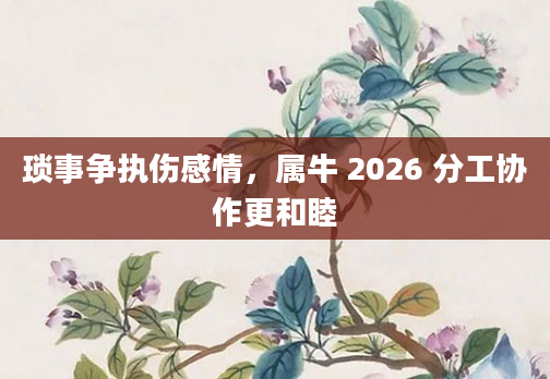琐事争执伤感情，属牛 2026 分工协作更和睦