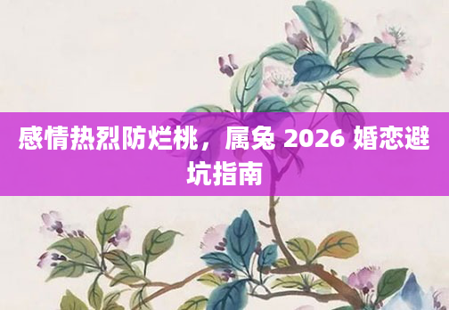 感情热烈防烂桃，属兔 2026 婚恋避坑指南