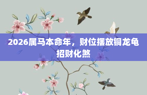2026属马本命年，财位摆放铜龙龟招财化煞