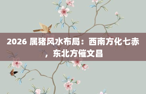 2026 属猪风水布局：西南方化七赤，东北方催文昌