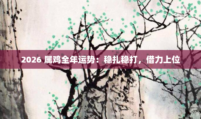 2026 属鸡全年运势：稳扎稳打，借力上位