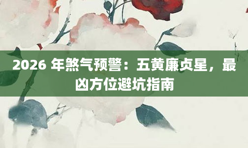 2026 年煞气预警：五黄廉贞星，最凶方位避坑指南