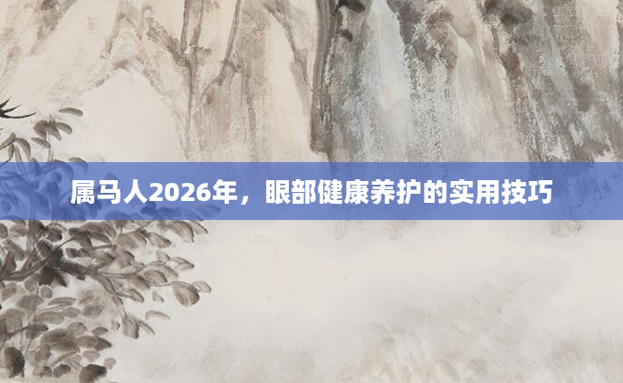 属马人2026年，眼部健康养护的实用技巧