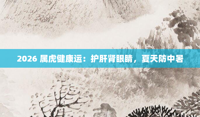 2026 属虎健康运：护肝肾眼睛，夏天防中暑