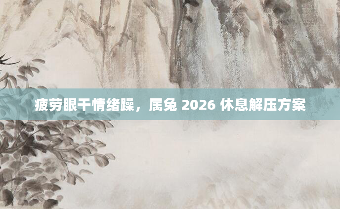 疲劳眼干情绪躁，属兔 2026 休息解压方案