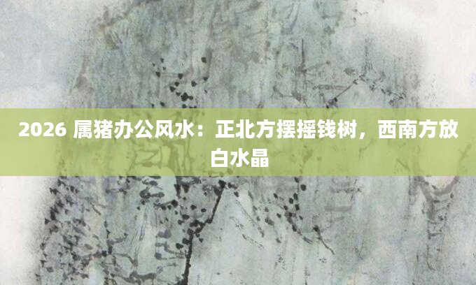 2026 属猪办公风水：正北方摆摇钱树，西南方放白水晶