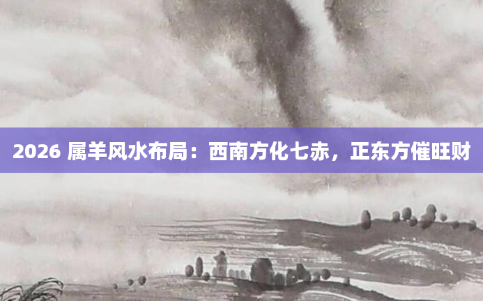 2026 属羊风水布局：西南方化七赤，正东方催旺财