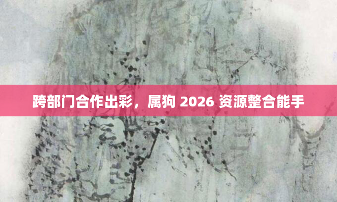 跨部门合作出彩，属狗 2026 资源整合能手