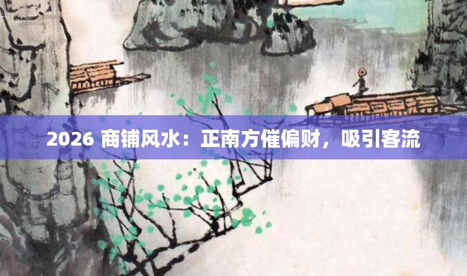 2026 商铺风水：正南方催偏财，吸引客流