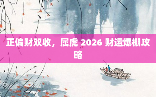 正偏财双收，属虎 2026 财运爆棚攻略