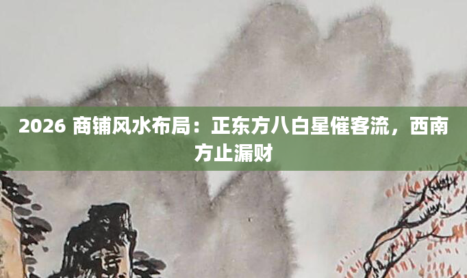 2026 商铺风水布局：正东方八白星催客流，西南方止漏财