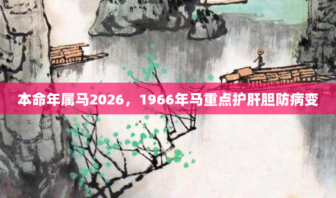 本命年属马2026，1966年马重点护肝胆防病变