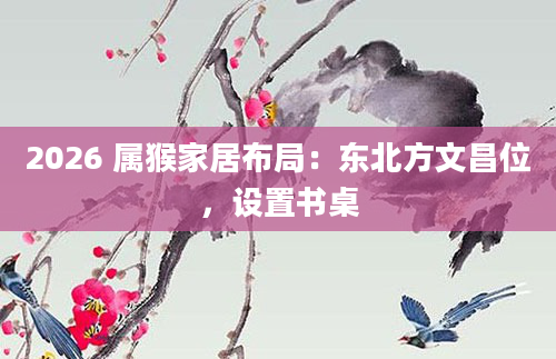 2026 属猴家居布局：东北方文昌位，设置书桌