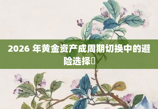 2026 年黄金资产成周期切换中的避险选择​