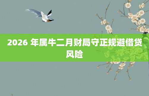2026 年属牛二月财局守正规避借贷风险