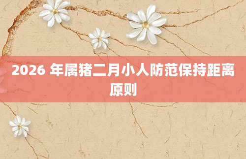 2026 年属猪二月小人防范保持距离原则