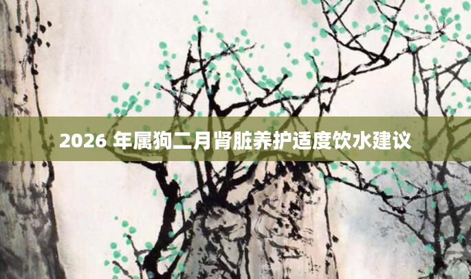 2026 年属狗二月肾脏养护适度饮水建议