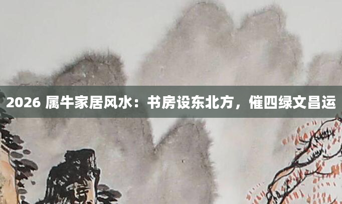 2026 属牛家居风水：书房设东北方，催四绿文昌运
