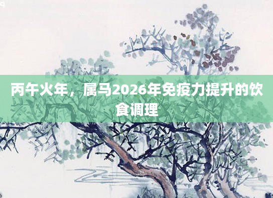 丙午火年，属马2026年免疫力提升的饮食调理