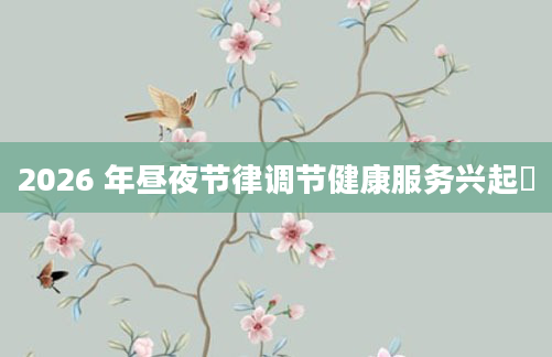 2026 年昼夜节律调节健康服务兴起​