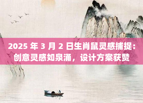 2025 年 3 月 2 日生肖鼠灵感捕捉：创意灵感如泉涌，设计方案获赞