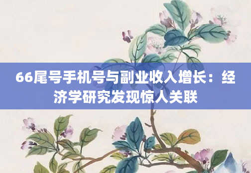 66尾号手机号与副业收入增长：经济学研究发现惊人关联