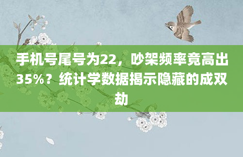 手机号尾号为22，吵架频率竟高出35%？统计学数据揭示隐藏的成双劫