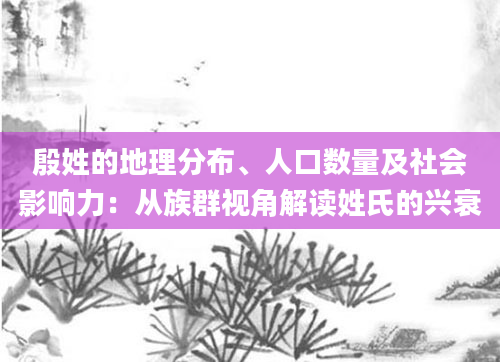 殷姓的地理分布、人口数量及社会影响力：从族群视角解读姓氏的兴衰