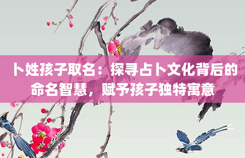 卜姓孩子取名：探寻占卜文化背后的命名智慧，赋予孩子独特寓意