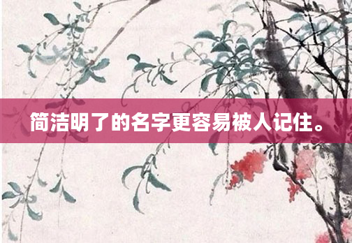 简洁明了的名字更容易被人记住。