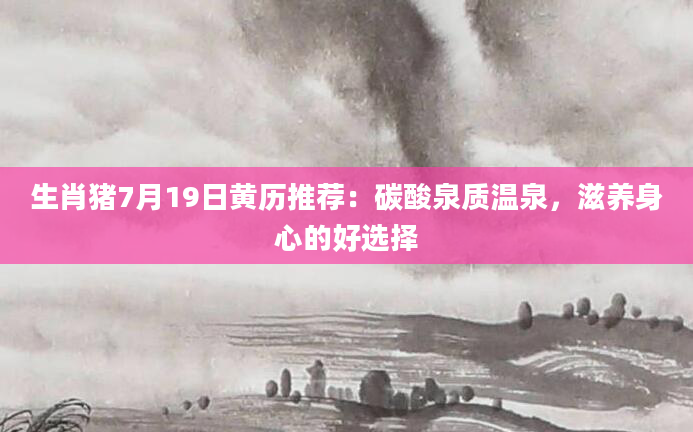 生肖猪7月19日黄历推荐：碳酸泉质温泉，滋养身心的好选择