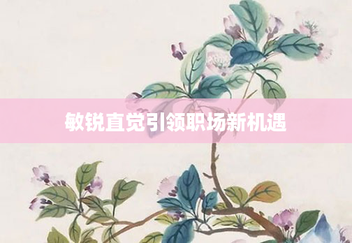 敏锐直觉引领职场新机遇