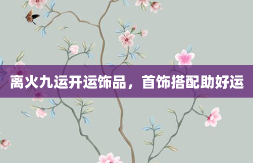 离火九运开运饰品,首饰搭配助好运