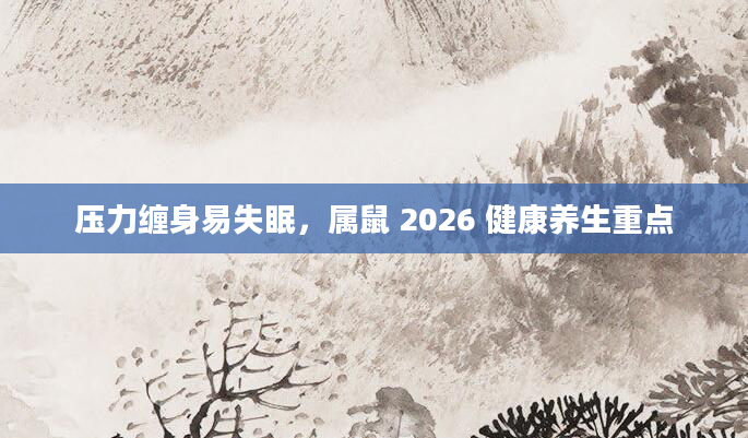 压力缠身易失眠,属鼠 2026 健康养生重点