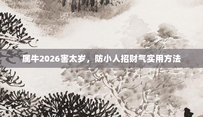 属牛2026害太岁,防小人招财气实用方法