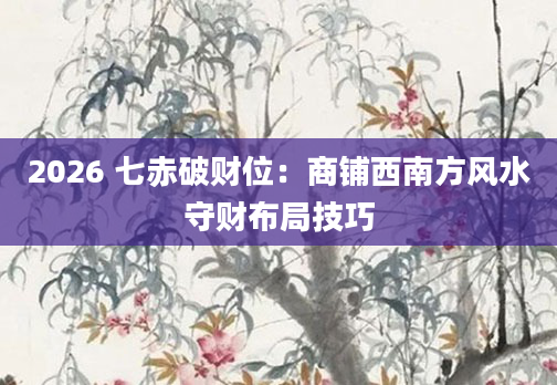 2026 七赤破财位:商铺西南方风水守财布局技巧