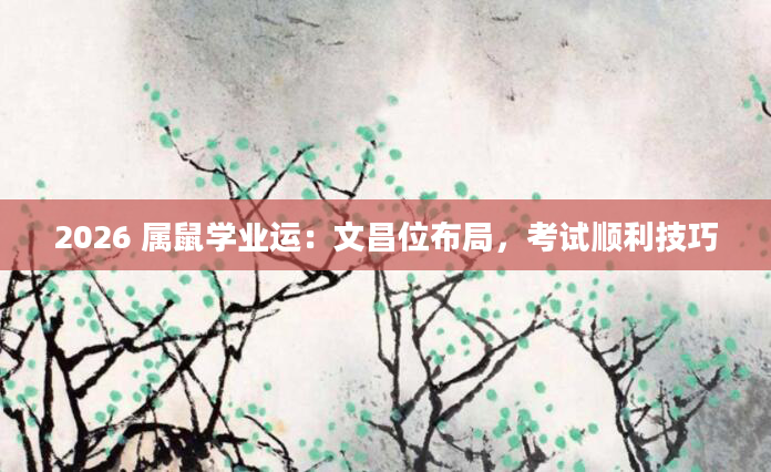 2026 属鼠学业运:文昌位布局,考试顺利技巧