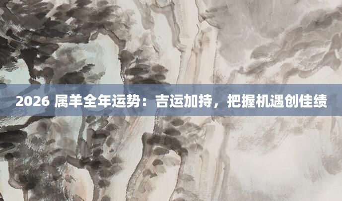 2026 属羊全年运势:吉运加持,把握机遇创佳绩