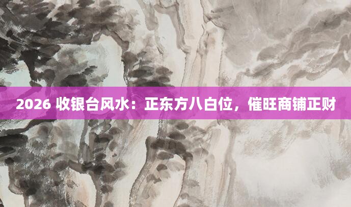 2026 收银台风水:正东方八白位,催旺商铺正财