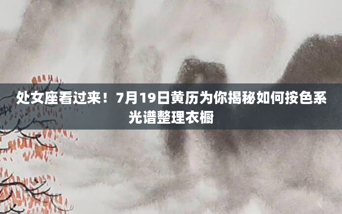 处女座看过来!7月19日黄历为你揭秘如何按色系光谱整理衣橱